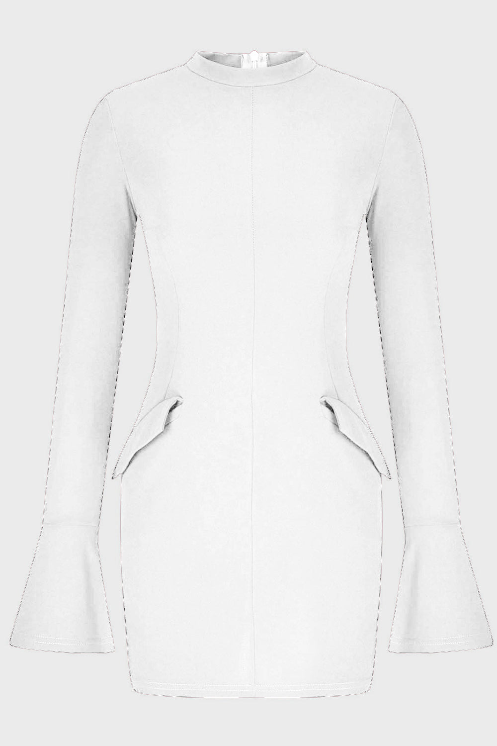 Mock Neck Long Sleeve Mini Dress - Classique Collection