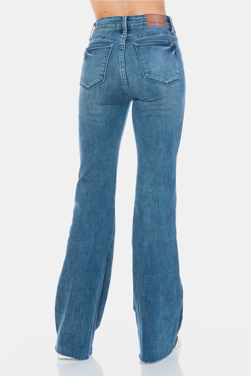 Judy Blue Full Size Tummy Control Cut Hem Flare Jeans - Classique Collection