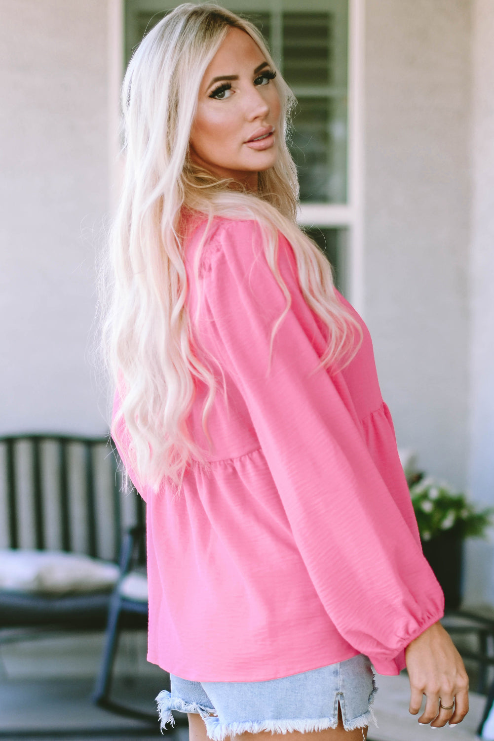 V-Neck Babydoll Top - Classique Collection