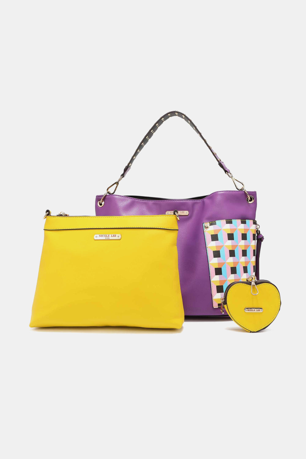 Nicole Lee USA Quihn 3-Piece Handbag Set - ClassiQ