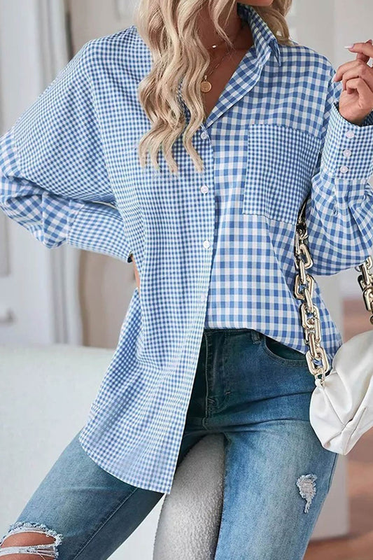 Plaid Button Up Long Sleeve Shirt - Classique Collection