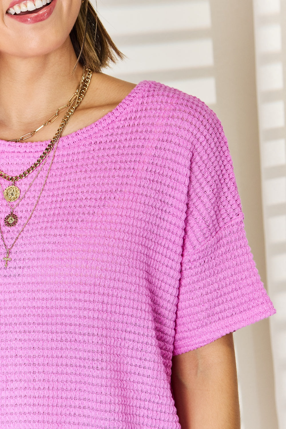 Zenana Full Size Round Neck Short Sleeve Top - Classique Collection
