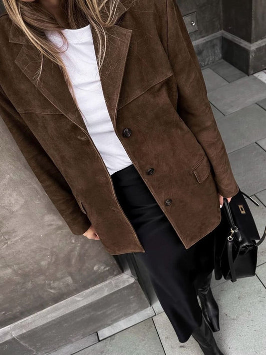 Lapel Collar Button Up Jacket - Classique Collection