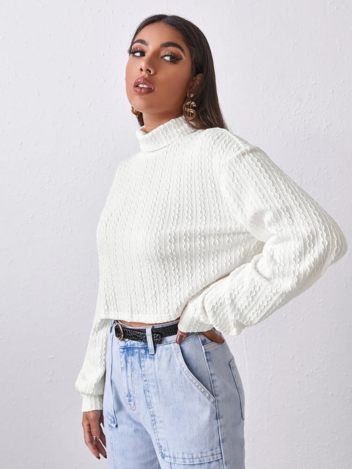 Turtleneck Long Sleeve Top - Classique Collection