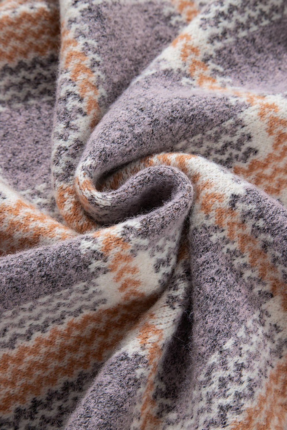 Plaid Button Up Collared Neck Cardigan - ClassiQ