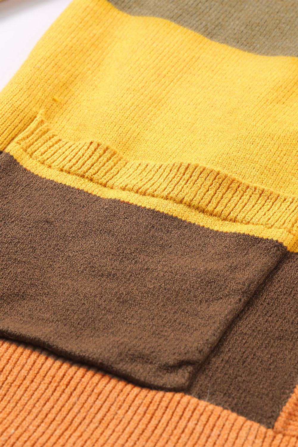 Open Front Color Block Cardigan - ClassiQ