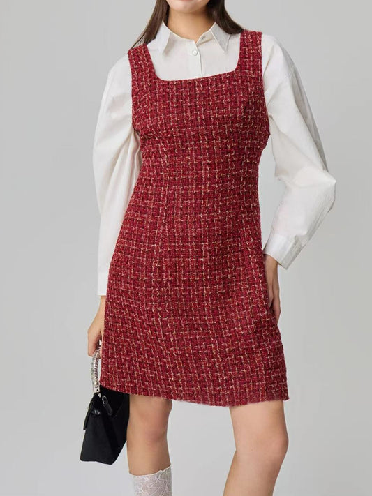 Square Neck Wide Strap Dress - Classique Collection