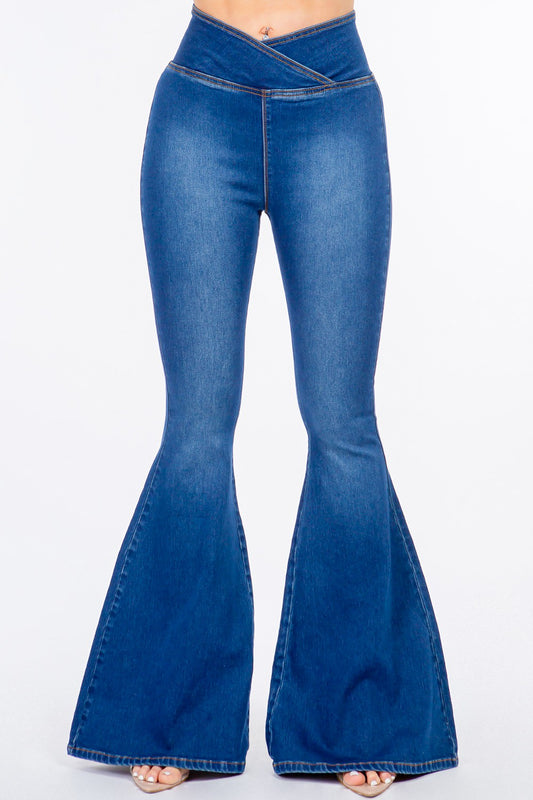American Bazi High Waist Pull On Flare Jeans - Classique Collection