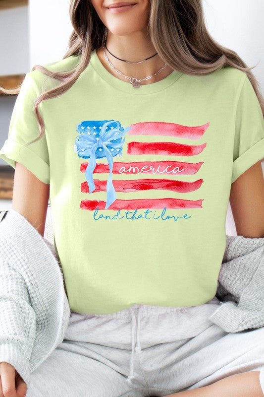 American Flag Bow Graphic Plus Tee