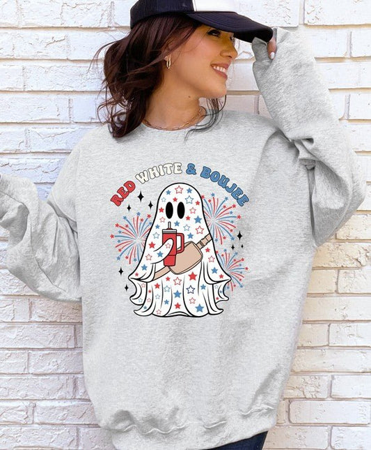 American Flowers/Strawberry Graphic SweatShirt
