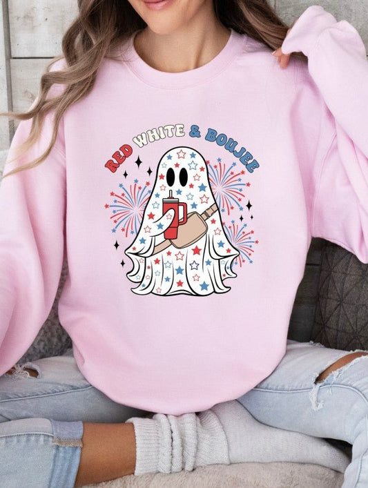 American Flowers/Strawberry Graphic SweatShirt