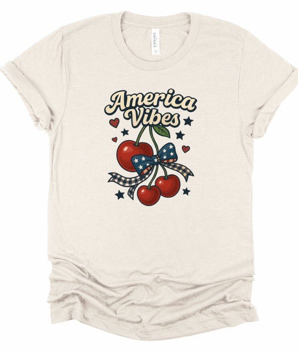 American Vibes Patriotic Graphic Boutique Top Tee