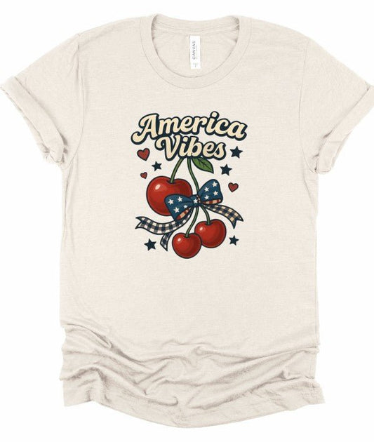 American Vibes Patriotic Graphic Boutique Top Tee