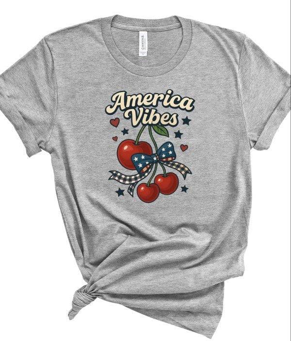 American Vibes Patriotic Graphic Boutique Top Tee