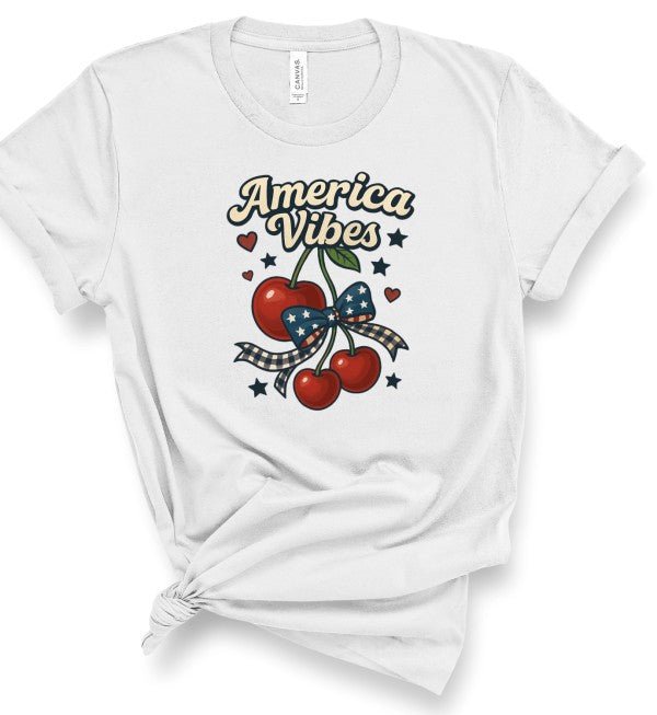 American Vibes Patriotic Graphic Boutique Top Tee
