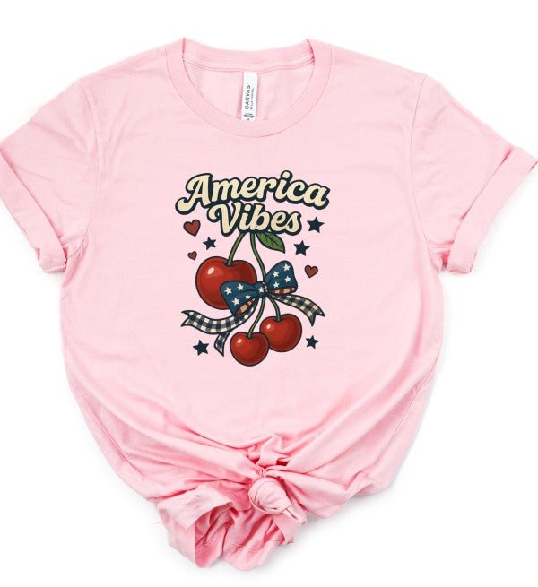 American Vibes Patriotic Graphic Boutique Top Tee