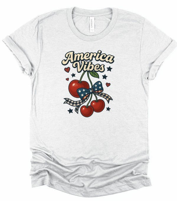 American Vibes Patriotic Graphic Boutique Top Tee