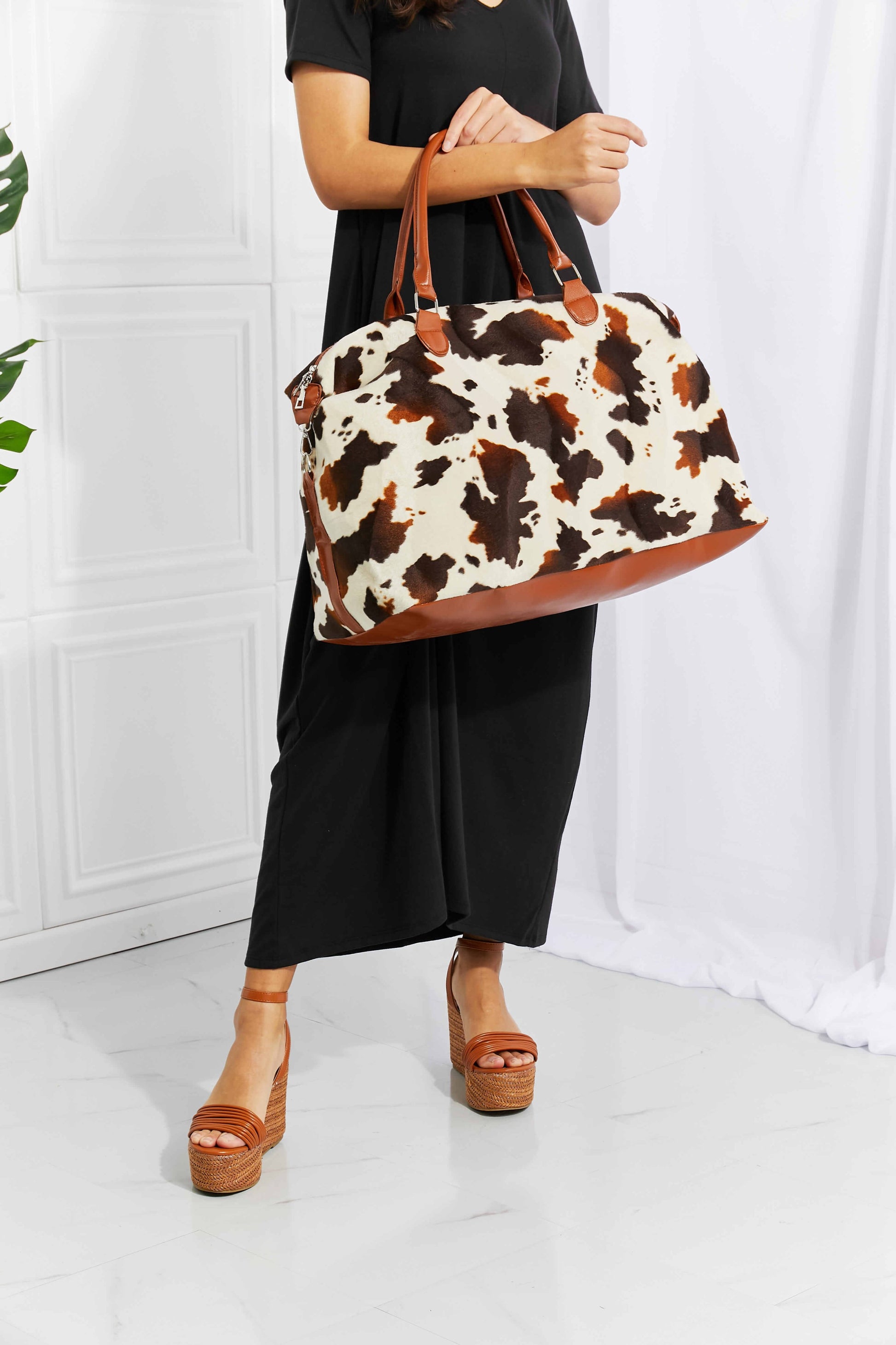 Animal Print Plush Weekender BagBag