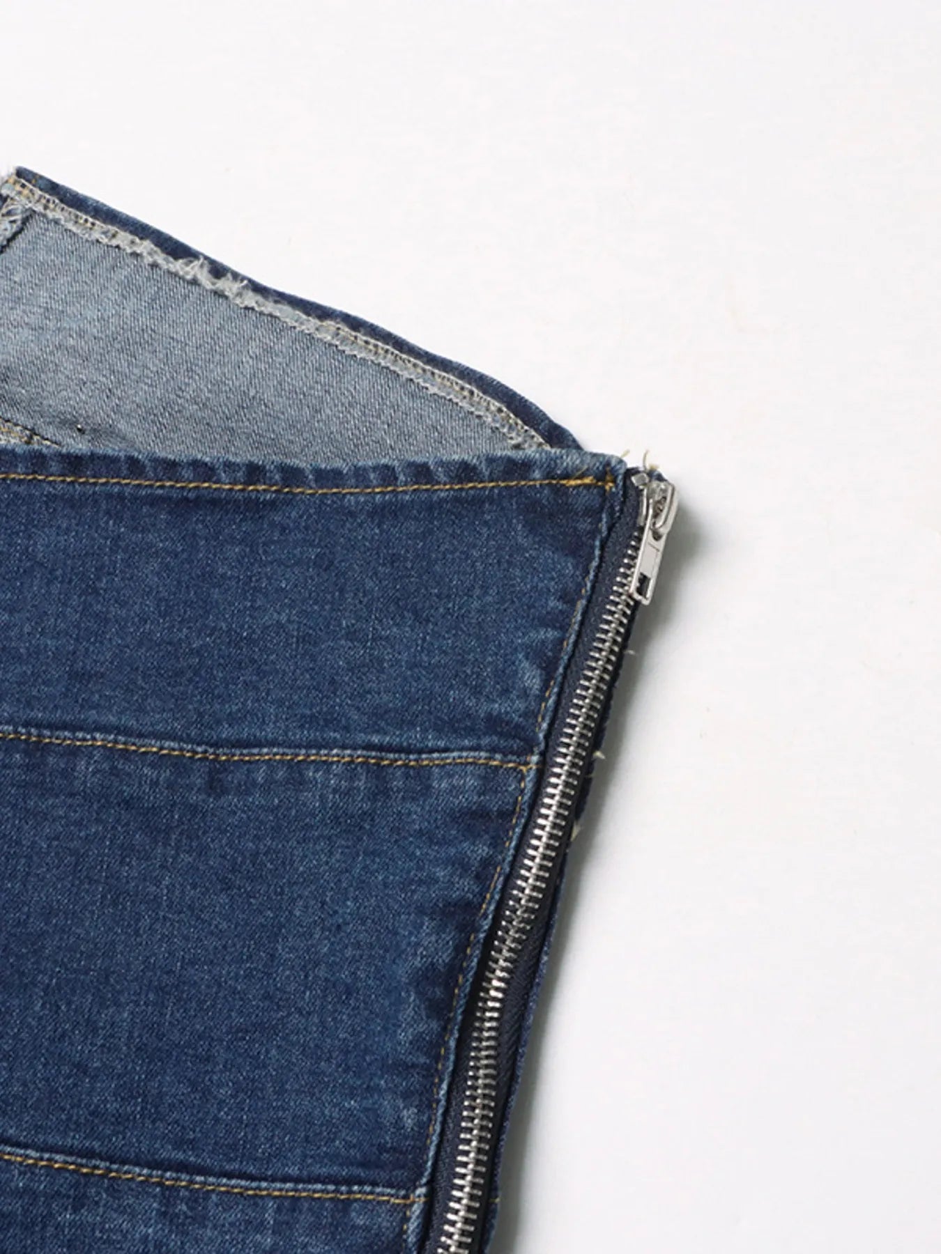 Asymmetric Denim Tube TopTop