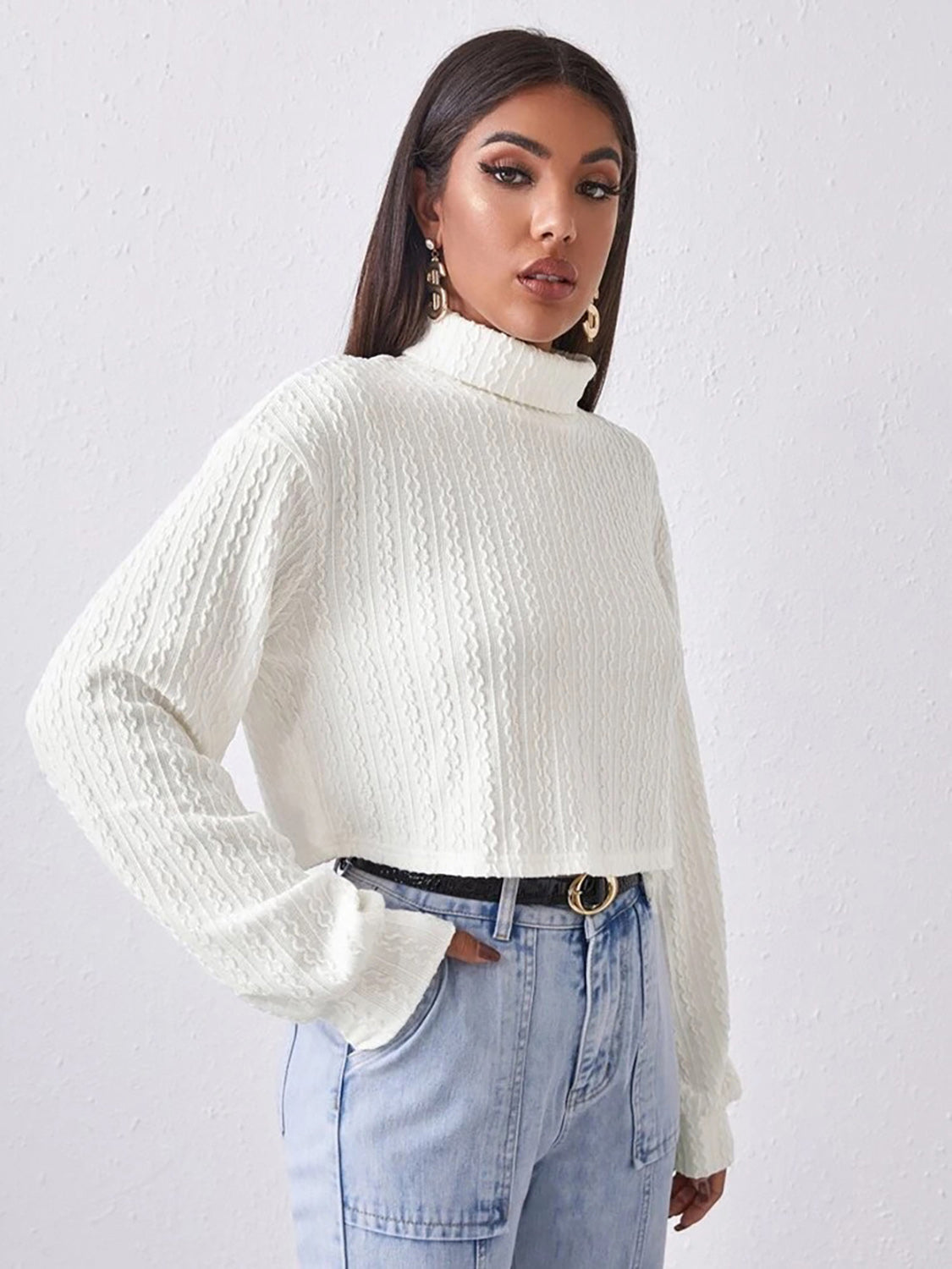 Turtleneck Long Sleeve Top - Classique Collection