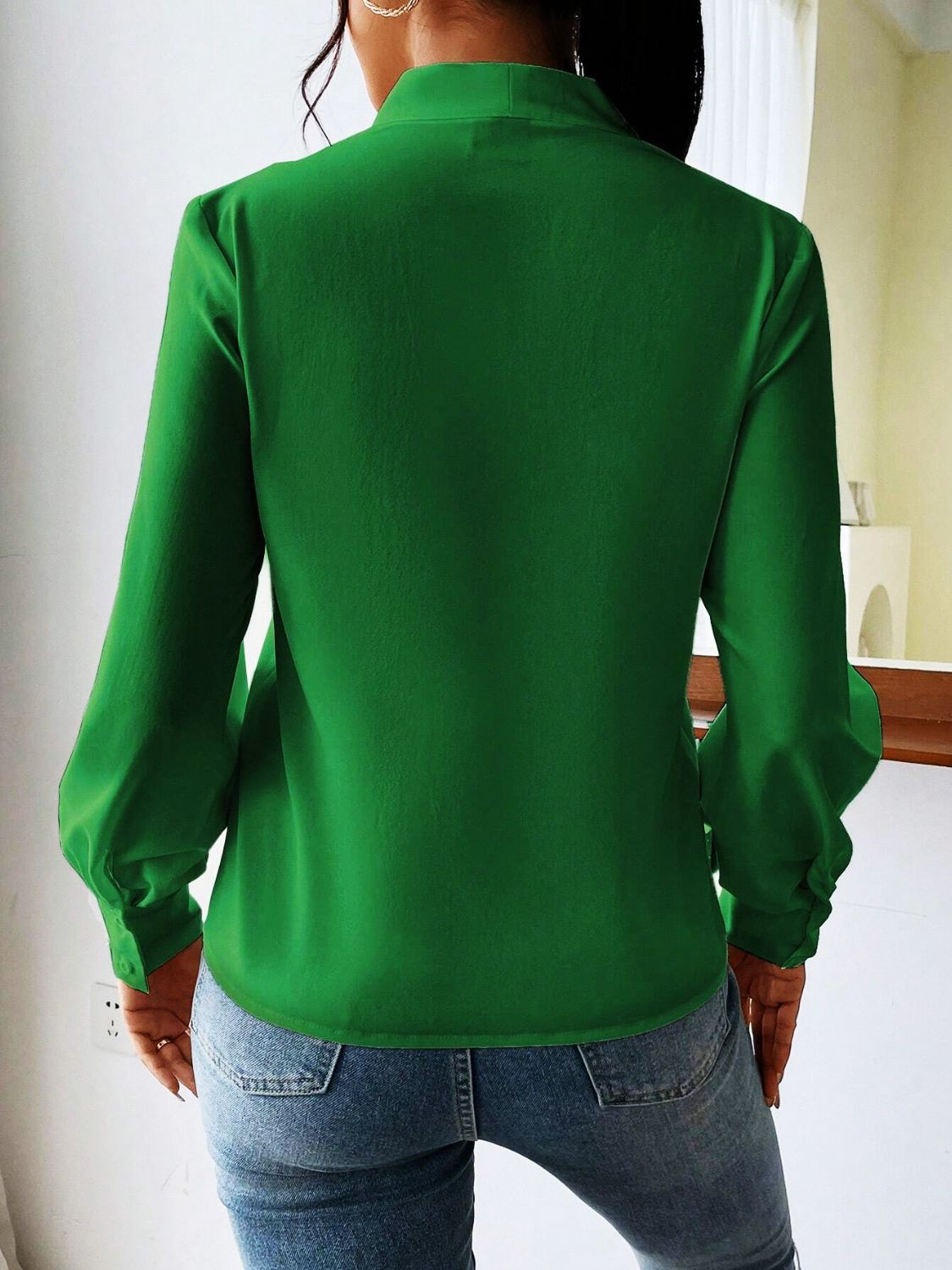 V Neck Long Sleeve Top - Classique Collection