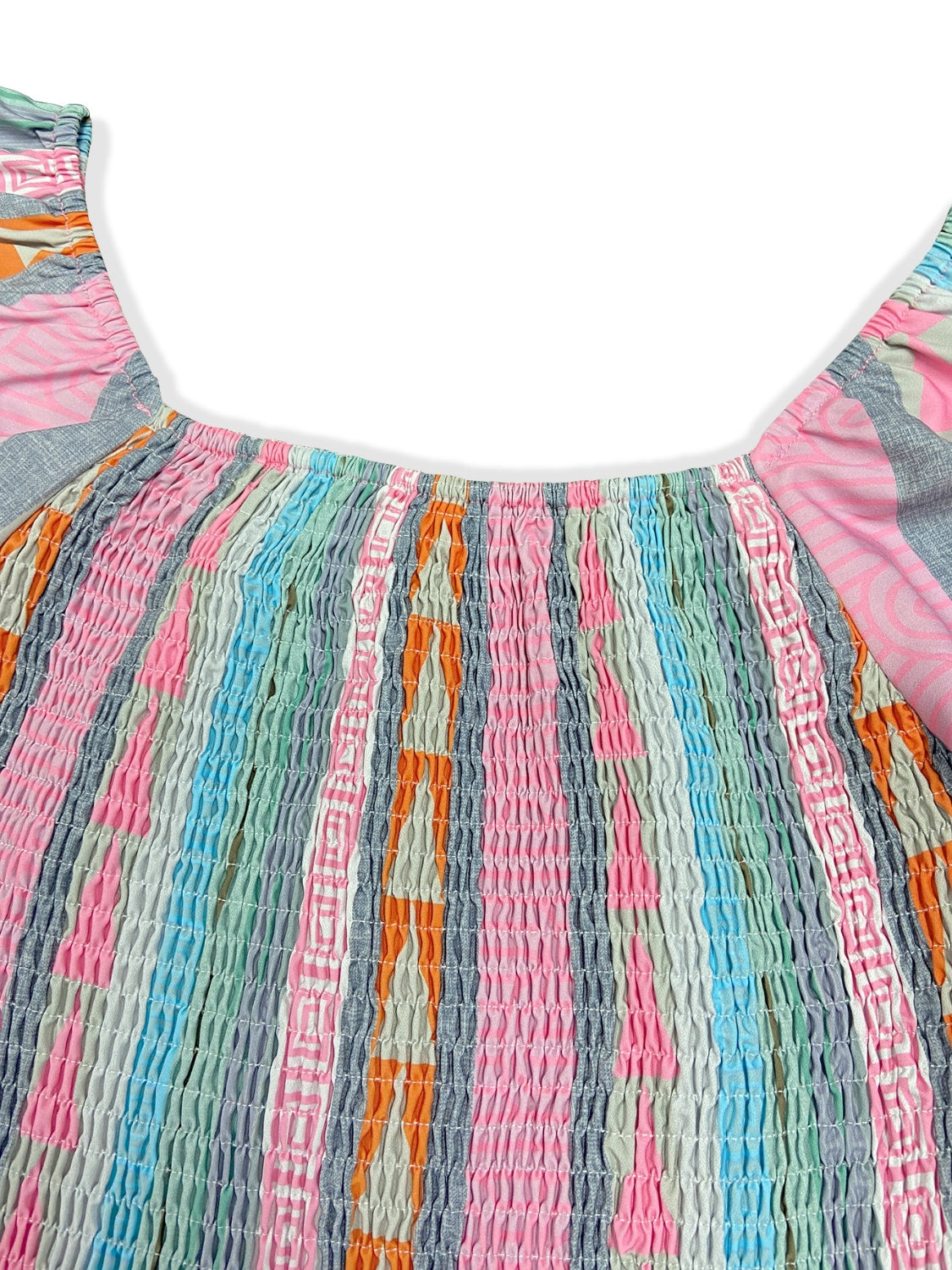 Ruffled Striped Long Sleeve Dress - Classique Collection