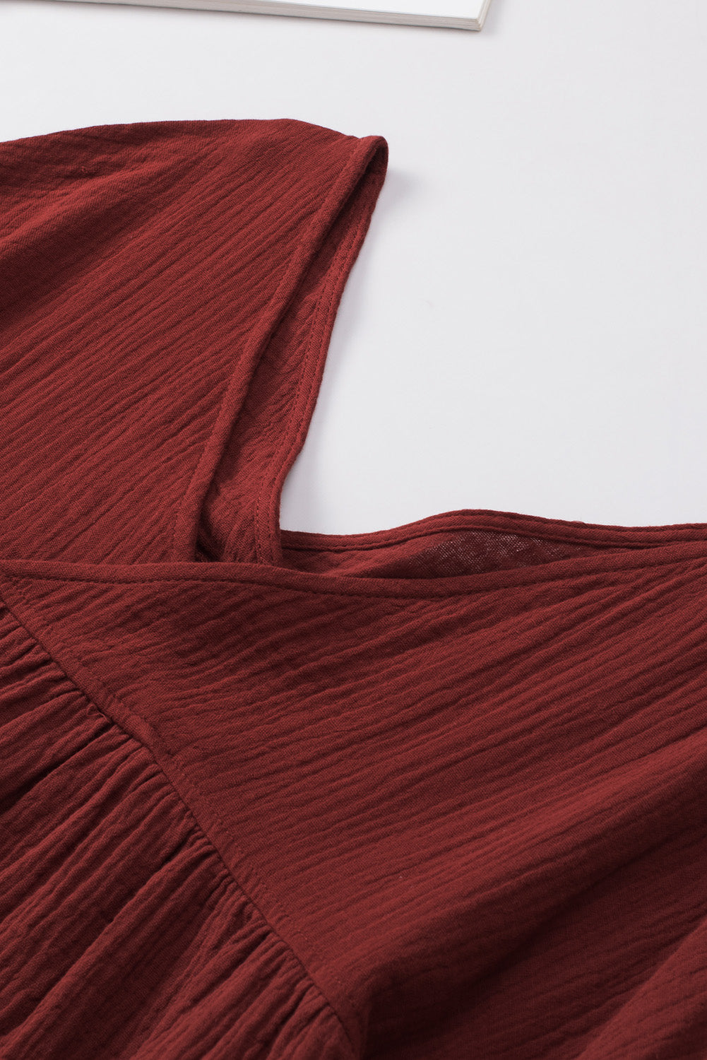 Dropped Shoulder V-Neck Blouse - Classique Collection