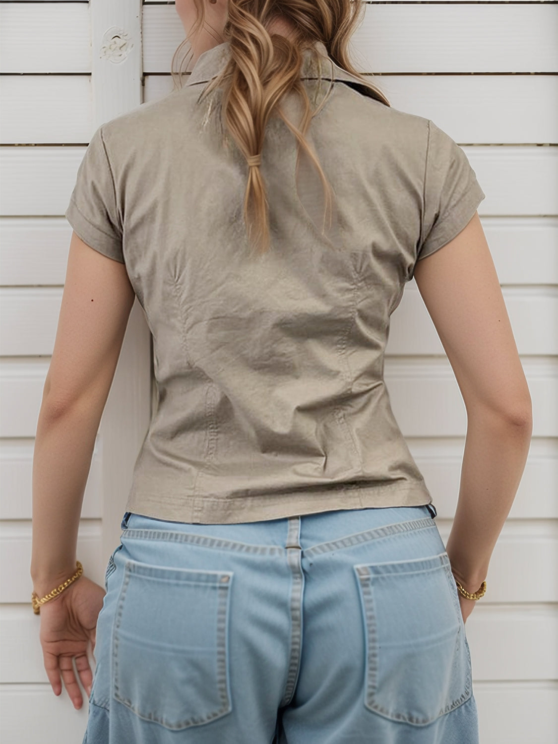 Devine Collared Neck Short Sleeve Shirt - Classique Collection