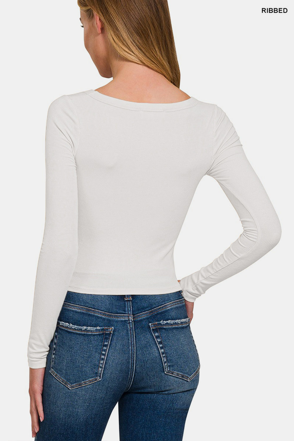 Zenana Scoop Neck Long Sleeve T-Shirt - Classique Collection