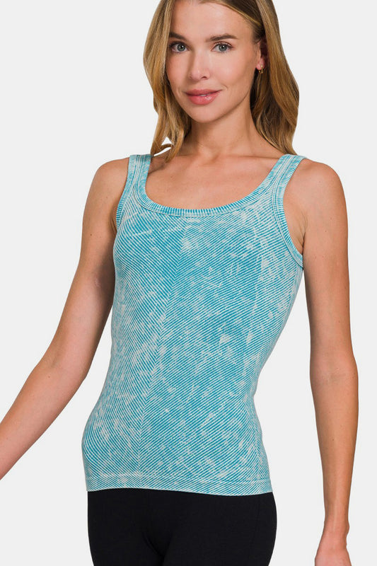 Zenana Ribbed Scoop Neck Tank - Classique Collection