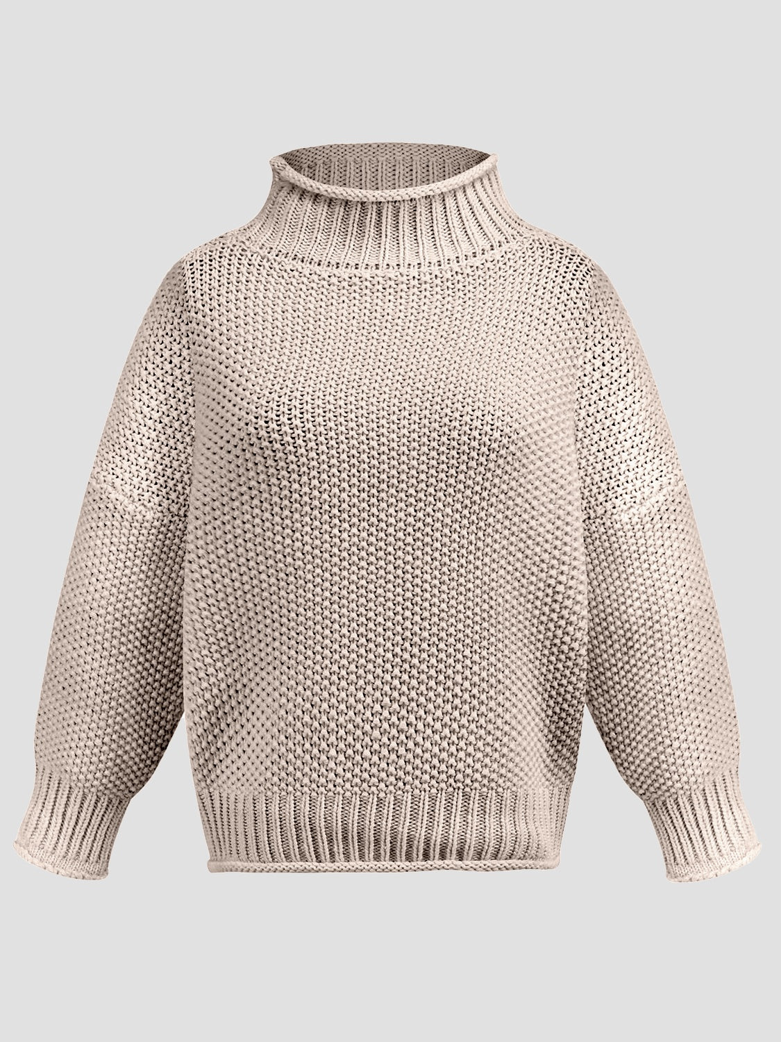 Turtleneck Long Sleeve Sweater - ClassiQ