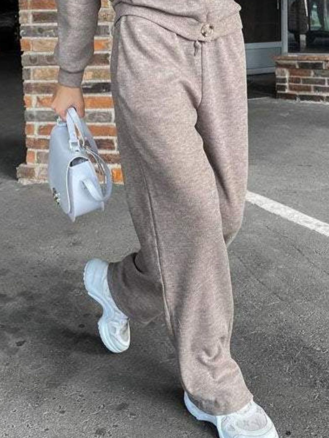 Full Size Button Up Long Sleeve Top and Pants Set - ClassiQ