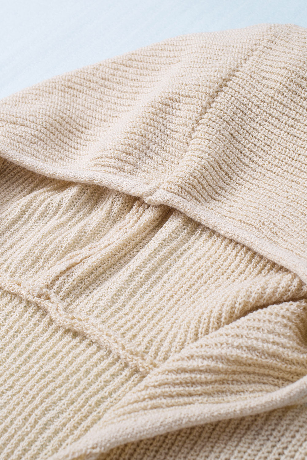 Distressed Zip Up Drawstring Hooded Cardigan - ClassiQ