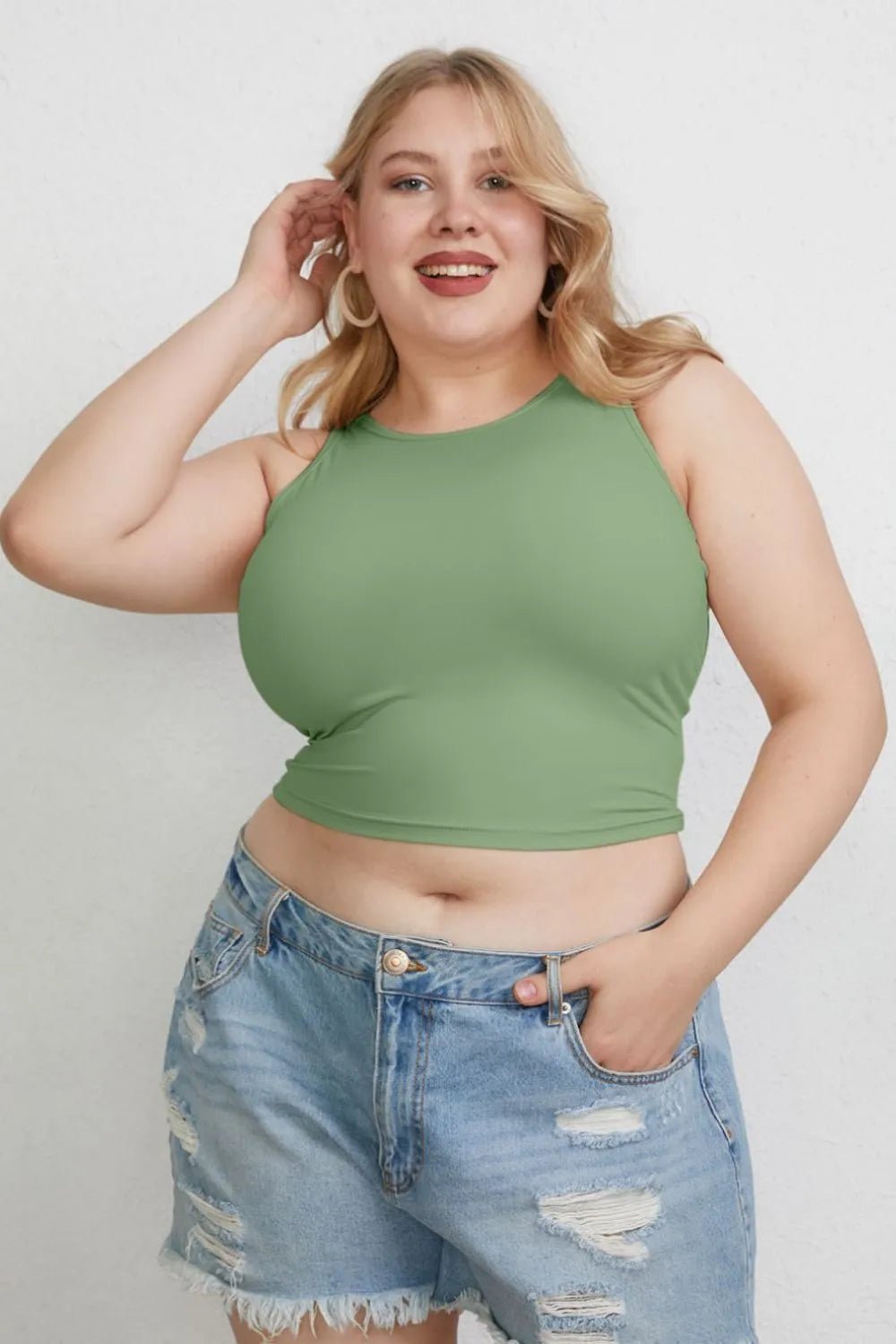 Basic Bae Full Size Round Neck Slim TankTop