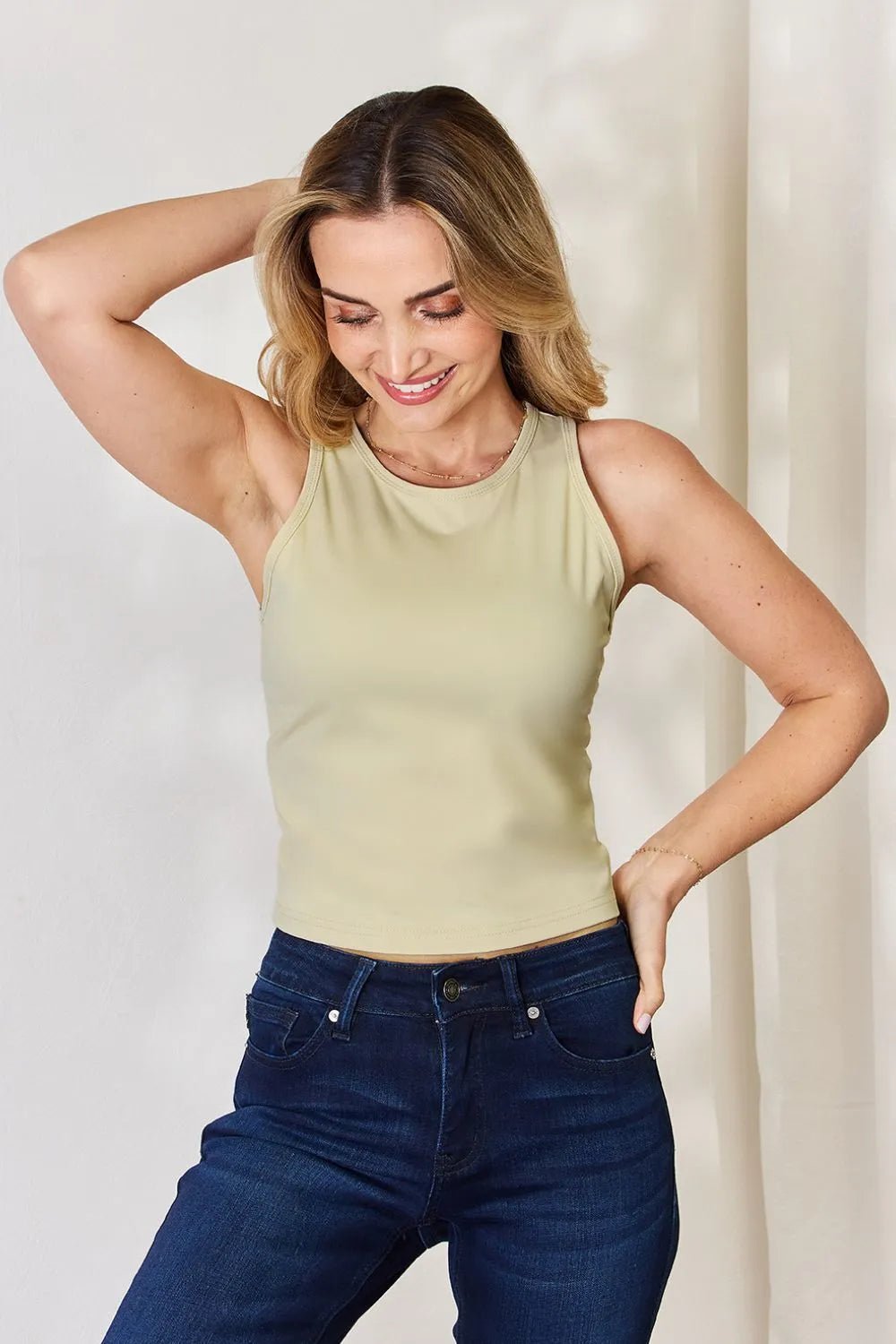 Basic Bae Full Size Round Neck Slim TankTop