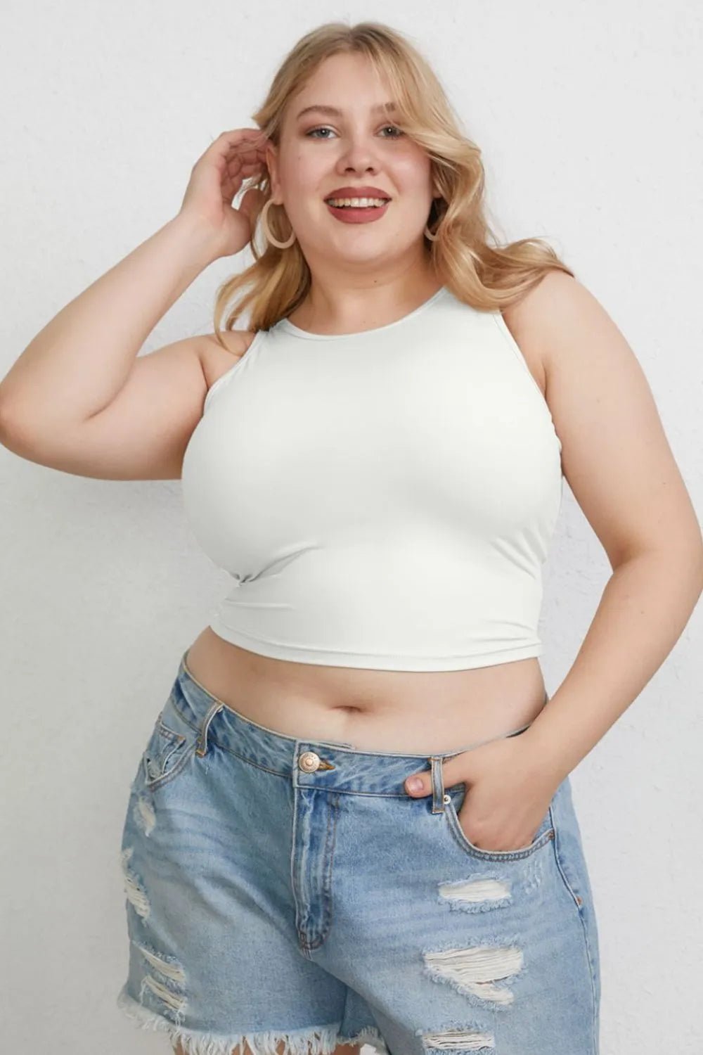 Basic Bae Full Size Round Neck Slim TankTop