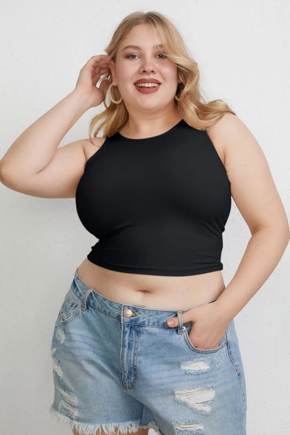 Basic Bae Full Size Round Neck Slim TankTop