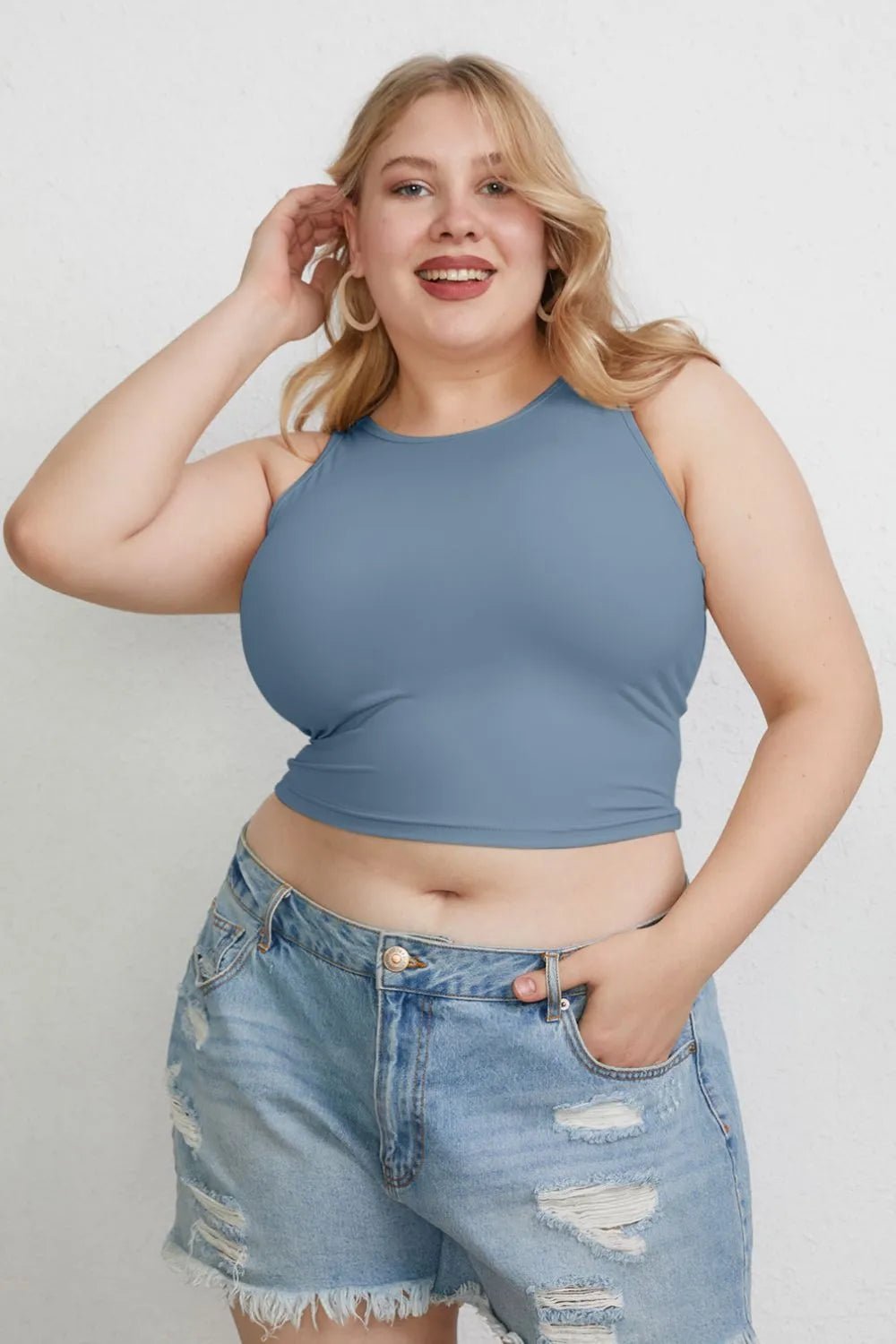 Basic Bae Full Size Round Neck Slim TankTop
