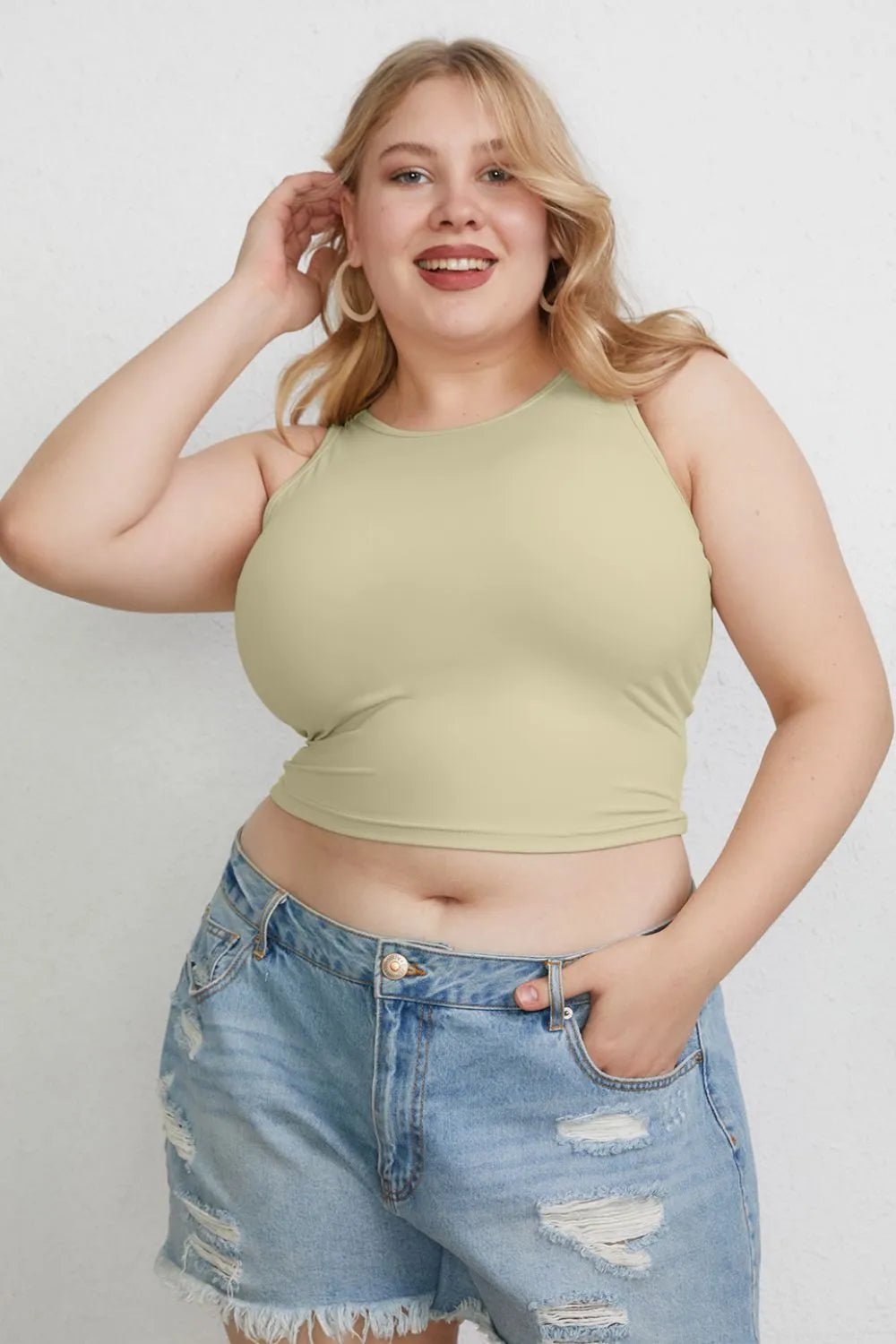Basic Bae Full Size Round Neck Slim TankTop