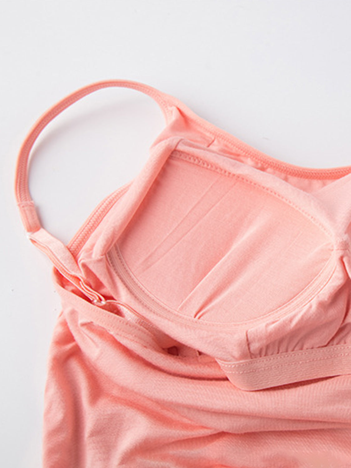 Round Neck Spaghetti Strap Cami Dress with Bra - Classique Collection