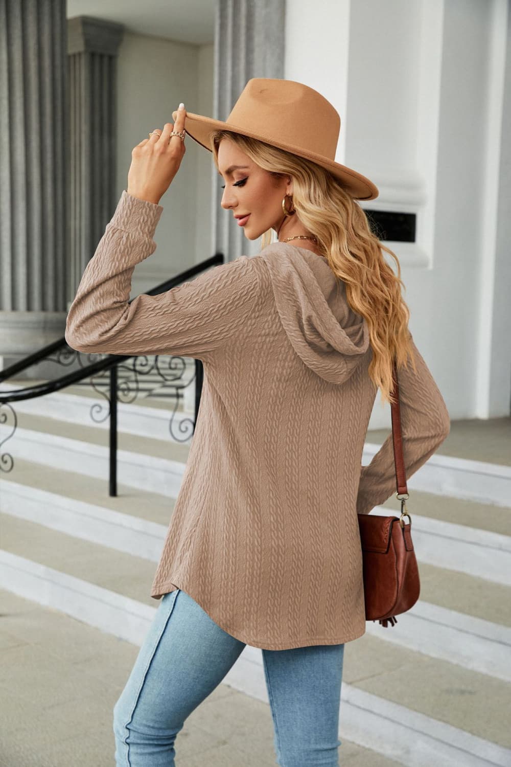Long Sleeve Hooded Blouse - Classique Collection