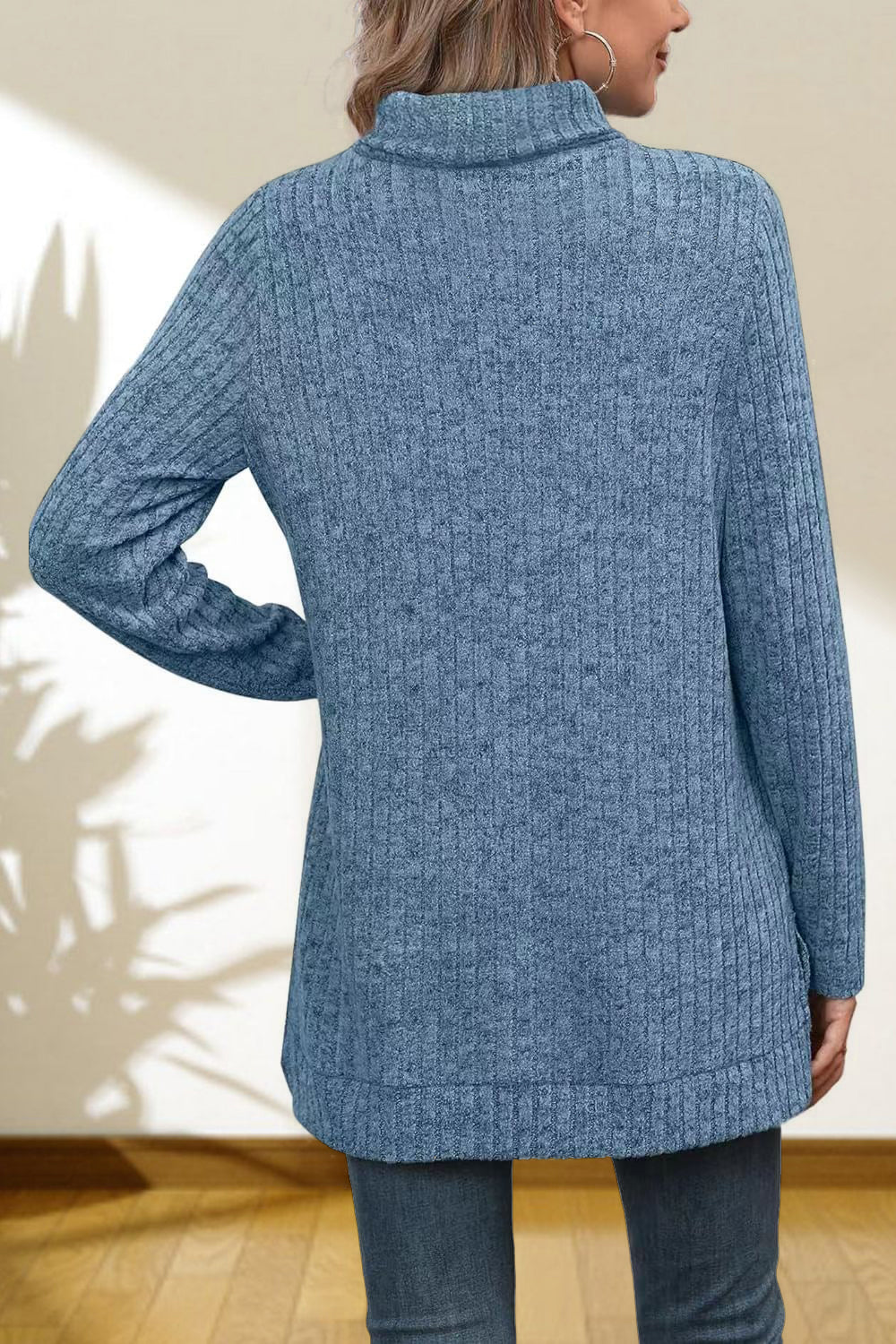 Turtleneck High Low Top - Classique Collection