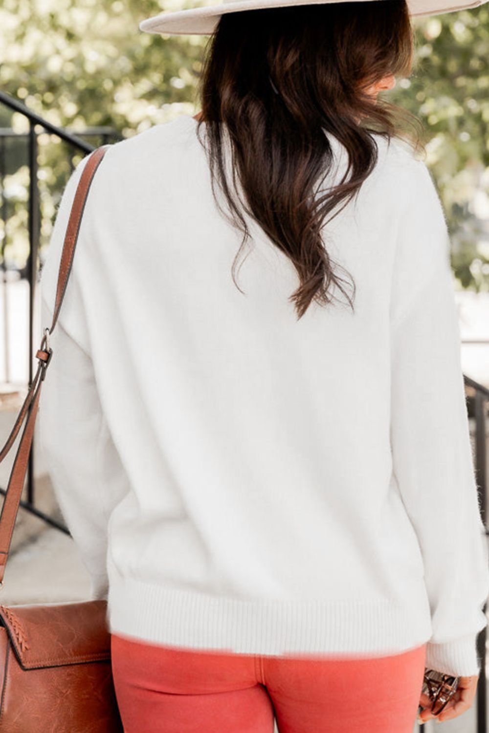 THANKFUL Round Neck Drop Shoulder Sweater - Classique Collection