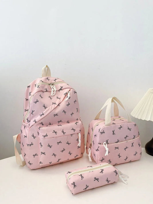 Bow Print 3 - Piece Bag SetBag
