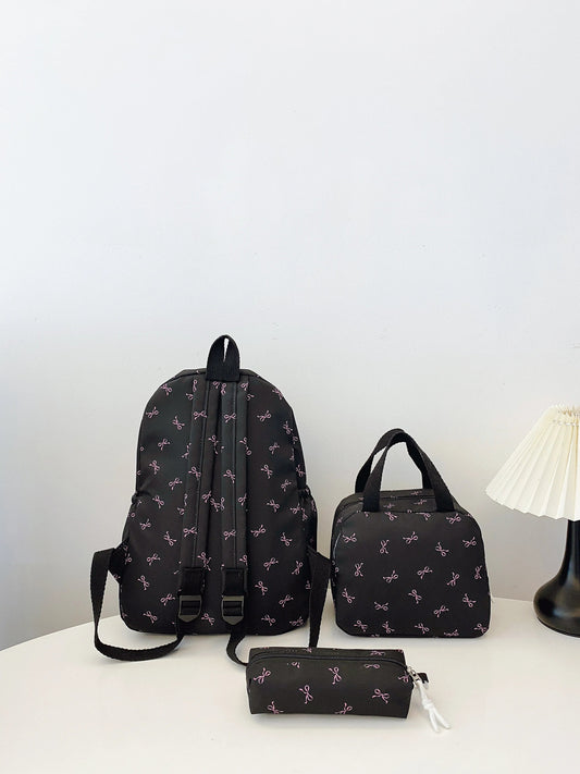 Bow Print 3 - Piece Bag SetBag