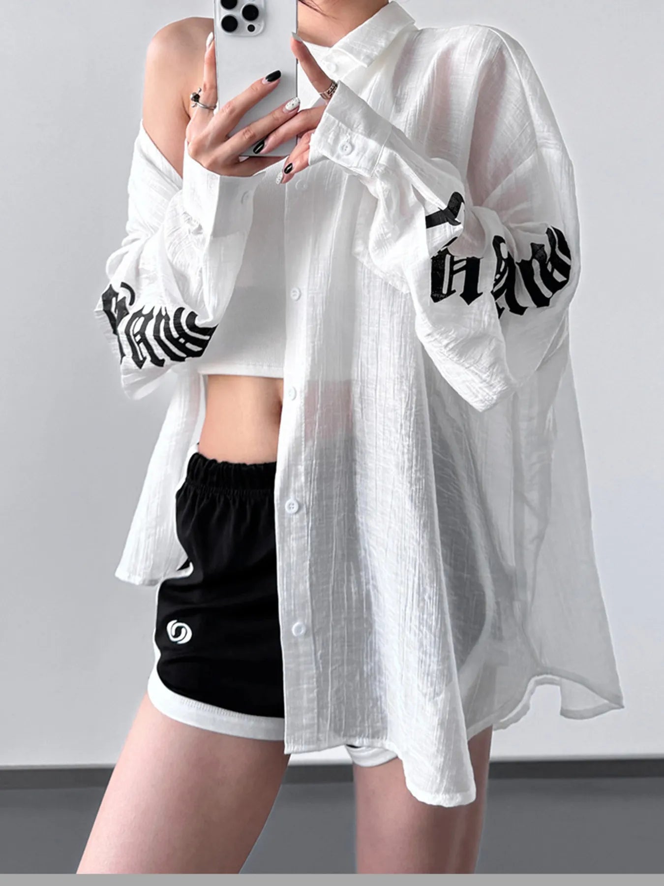 Button - Up Long Sleeve Oversized Shirt