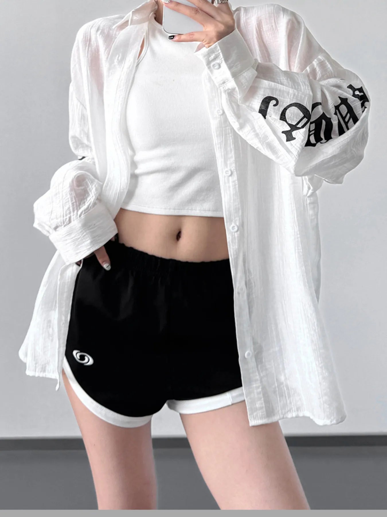 Button - Up Long Sleeve Oversized Shirt
