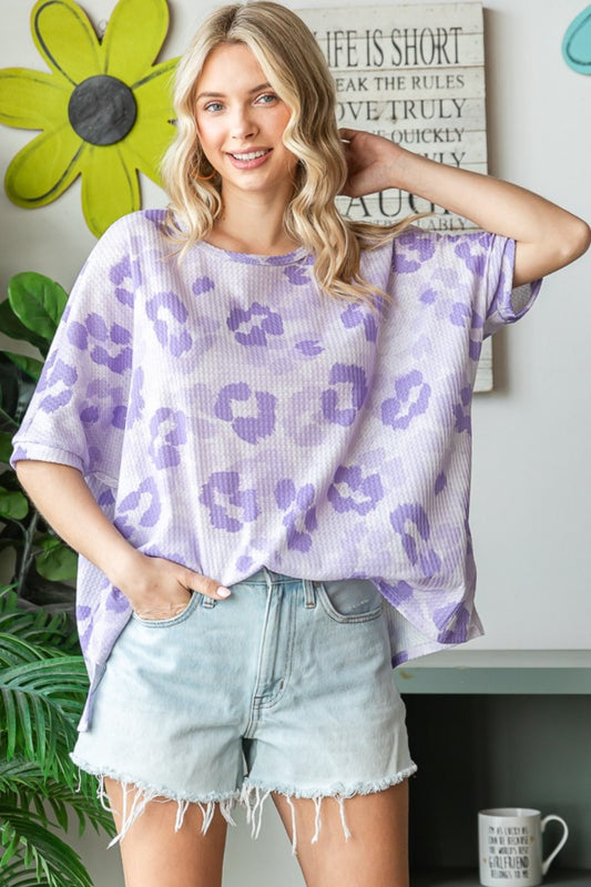 HOPELY Print Waffle Oversized T-Shirt - Classique Collection