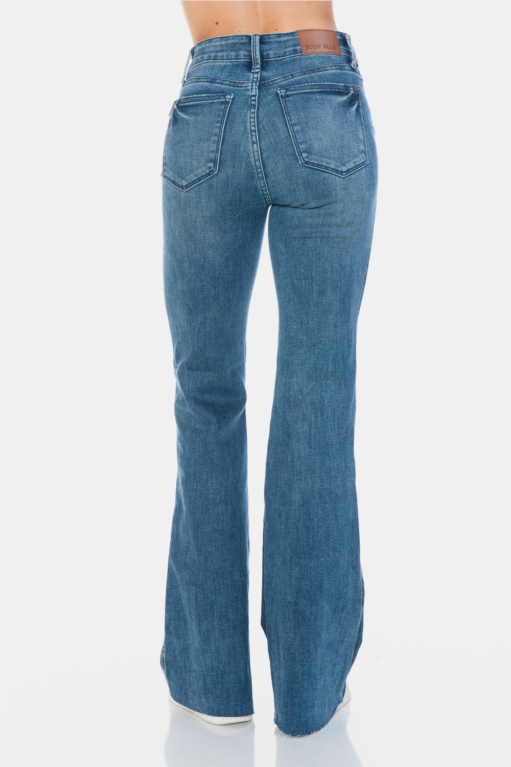Judy Blue Full Size Tummy Control Cut Hem Flare Jeans - Classique Collection