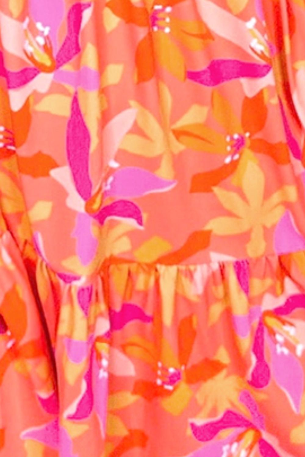 Tiered Printed Notched Mini Dress - Classique Collection